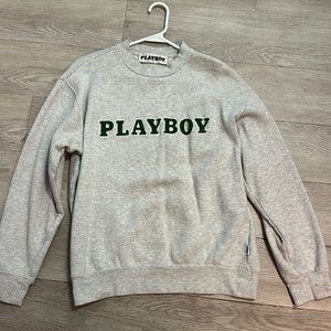 GRAY PLAYBOY CREWNECK